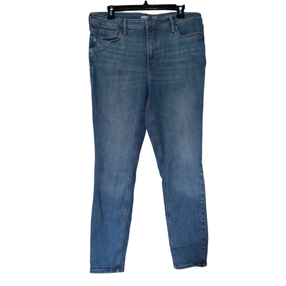 Old Navy Rockstar Super Skinny High Rise Medium Wash Blue Jeans Size 14 Regular